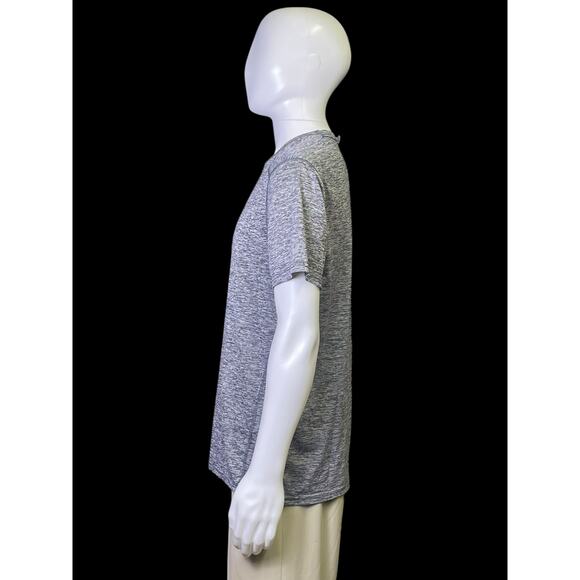 Russell Dri-Power 360 Gray V-Neck Short Sleeve Athletic Shirt Men's Size Large - Picture 3 of 9